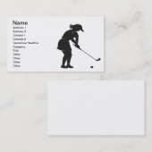 Woman Golfer Visitekaartje (Voorkant / Achterkant)