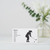 Woman Golfer Visitekaartje (Staand voorkant)