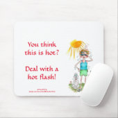 Woman Hot Flash Vignette Sun Poignant Statement Mo Muismat (Met muis)