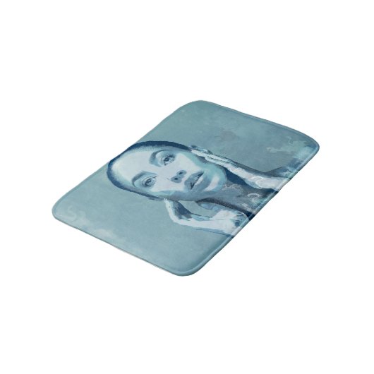 "Woman in Blue" Badmat (Gekanteld)