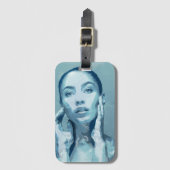 "Woman in Blue" Bagagelabel (Voorkant (verticaal))