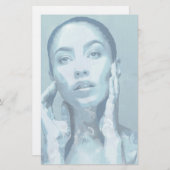 "Woman in Blue"  Briefpapier (Voorkant / Achterkant)