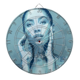 "Woman in Blue" Dartbord