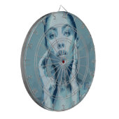 "Woman in Blue" Dartbord (Voorkant Links)