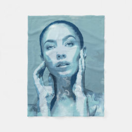 "Woman in Blue"  Fleece Deken