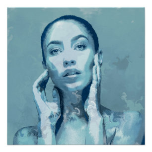 "Woman in Blue" Glossy Poster Perfect Poster