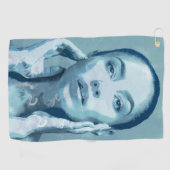 "Woman in Blue" Golfhanddoek (Horizontaal)