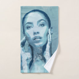 "Woman in Blue"  Handdoek