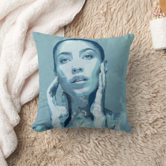 "Woman in Blue"  Kussen (Deken)