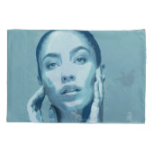 "Woman in Blue" Kussensloop (Achterkant)