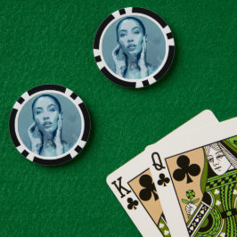 "Woman in Blue" Poker Chips