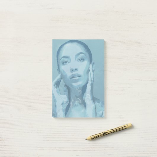 "Woman in Blue"  Post-it® Notes (Op bureau)