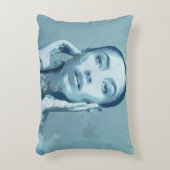 "Woman in Blue" Premium Canvas  Accent Kussen (Voorkant(Verticaal))