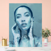 "Woman in Blue" Premium Canvas  Acryl Bord (Huwelijk)