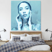 "Woman in Blue" Premium Canvas Afdruk (Insitu (Slaapkamer))