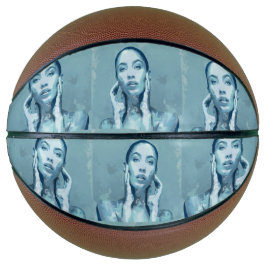 "Woman in Blue" Premium Canvas Basketbal