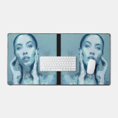 "Woman in Blue" Premium Canvas  Bureaumat (Keyboard & Muis)