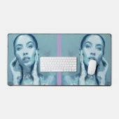 "Woman in Blue" Premium Canvas  Bureaumat (Keyboard & Muis)