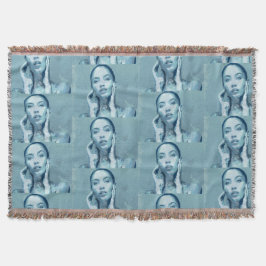 "Woman in Blue" Premium Canvas  Deken