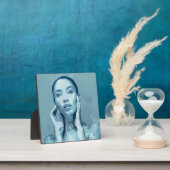 "Woman in Blue" Premium Canvas Fotoplaat (Insitu)