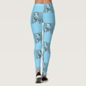 "Woman in Blue" Premium Canvas  Leggings (Achterkant)