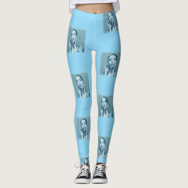 "Woman in Blue" Premium Canvas  Leggings