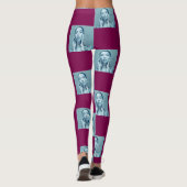 "Woman in Blue" Premium Canvas  Leggings (Achterkant)