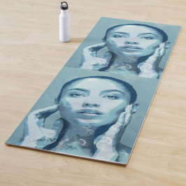 "Woman in Blue" Premium Canvas Yogamat