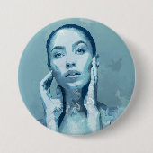 "Woman in Blue" Ronde Button 7,6 Cm (Voorkant)