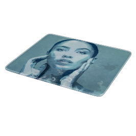 "Woman in Blue" Snijplank