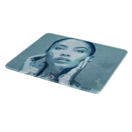 "Woman in Blue" Snijplank (Hoek)