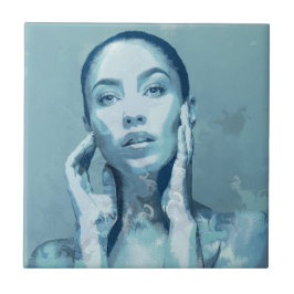 "Woman in Blue" Tegeltje