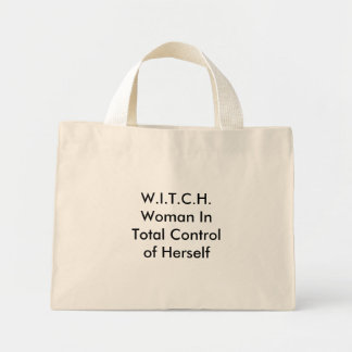 Woman in de volledige controle over zichzelf mini tote bag
