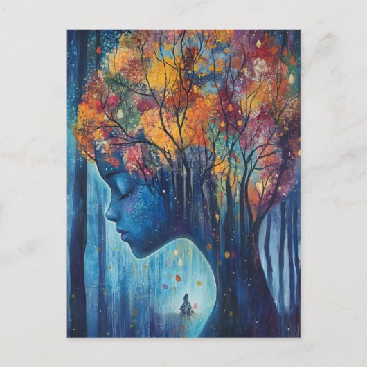 Woman in the Trees Briefkaart (Voorkant)