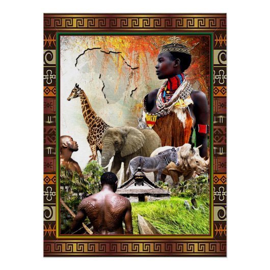 Woman King • Afrocentrische Poster Perfect Poster (Voorkant)
