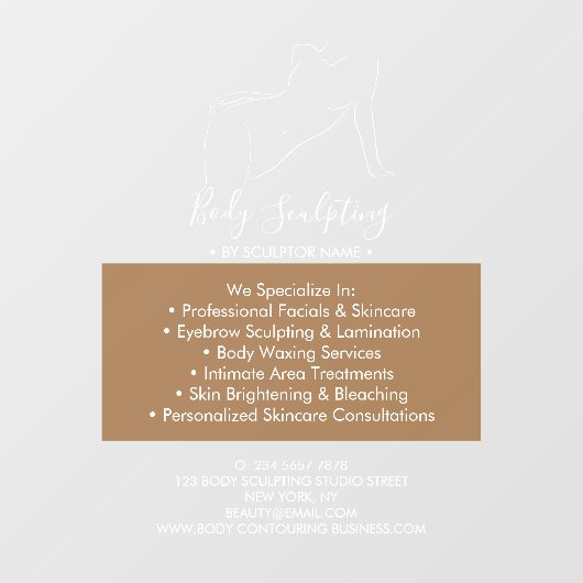 Woman Man Sculpting Massage Body Contouring Raamsticker (Vel)