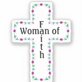 Woman of faith sticker