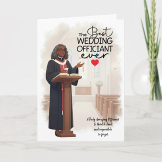 Woman Officiant Thank You Card Bedankkaart