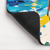 Woman on Beach Tropical Scene Muismat (Hoek)