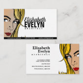 Woman Retro Visitekaartje (Voorkant / Achterkant)