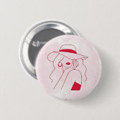 Woman Ronde Button 5,7 Cm (Voorkant /achterkant)
