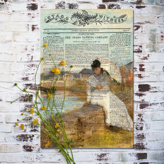 Woman Rustic Texture Distress Decoupage Tissuepapier