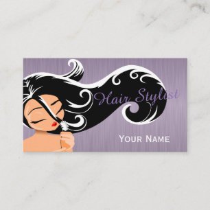 Woman Salon Hair Stylist Visitekaartje