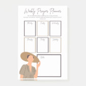 Woman Scripting Weekly Prayer Planner Note (Voorkant)