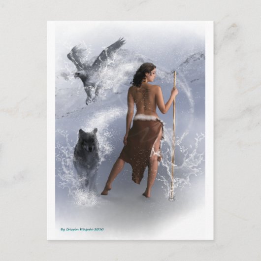 Woman Shaman Post Kaart (Voorkant)