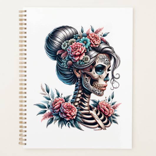 Woman Skull Dia De Los Muertos Skeleton (Devant)