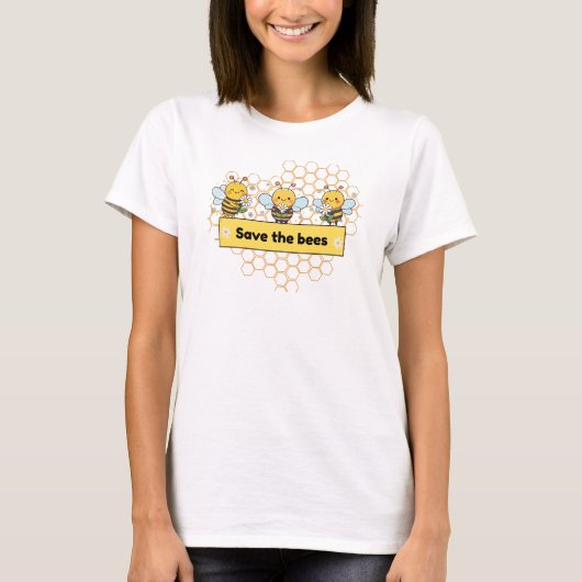 Woman T-Shirt - Save the bees (Devant)