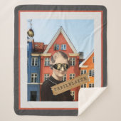 Woman Trailblazer Kitsch Veranderde Kunst Sherpa Deken (Voorkant)