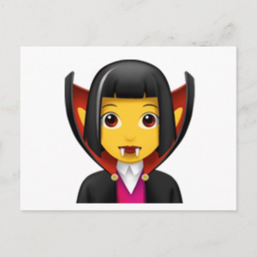Woman Vampire - Emoji Briefkaart (Voorkant)