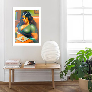 Woman waiting B Perfect Poster